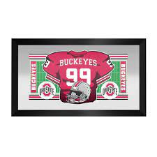 The Ohio State University Logo 26 In W X 15 In H Wood Black Framed Mirror