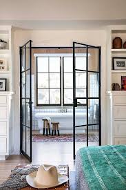 Black Metal Industrial Double Doors