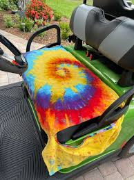Golf Cart Seat Cover Tie Dye Terry