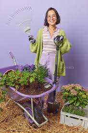 Cheerful Asian Female Gardener