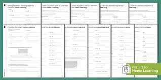 Algebra Worksheets Year 7 Homework Pack