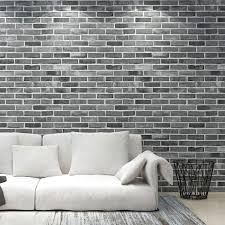 Stone Ash 27 5 In X 27 5 In Faux Brick 3d Wall Panels L And Stick Foam Wallpaper Interior Wall 52 5 Sq Ft Case