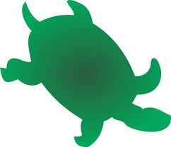 5 X 4 25 Dark Green Fade Sea Turtle