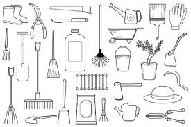 Garden Tools Icon Equipment Collection