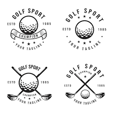 Golf Club Emblem Vintage Set
