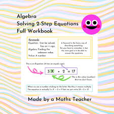 Algebra Workbook Solving 2 Step Linear