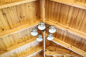 Wooden Ceiling In Rustic Style Vintage