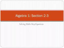 Ppt Algebra 1 Section 2 3 Powerpoint