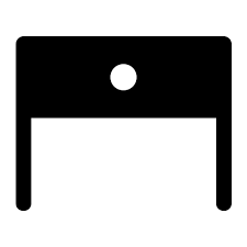 Console Table Generic Black Fill Icon