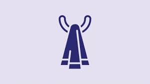 Blue Towel On A Hanger Icon Isolated On