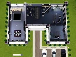 Sims Ultra Modern Black N White House