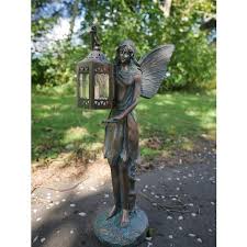 Large Light Up Led Lantern Winged Angel