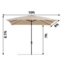 Steel Rectangular Market Umbrella