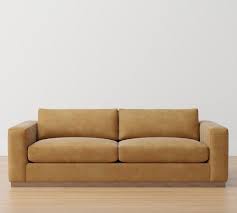 Square Arm Deep Seat Leather Sofa