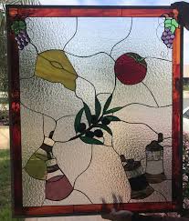 Italian Chef Kitchen Stained Glass