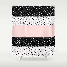 Blush Pink Polka Dots Shower Curtain