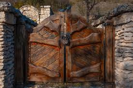 Vintage Wooden Small Gates With Big Old