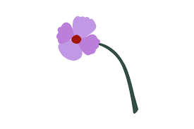 Purple Flower Icon Vector Design