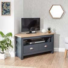 Corner Tv Stand Unit Cabinet Wooden