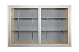 Recessed Display Case With Hinged Glass