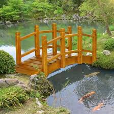 Outsunny Wooden Garden Bridge Brown