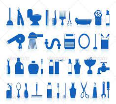 Bathroom Icons Vector Ilration