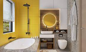 Vibrant Yellow Bathroom Design Ideas