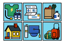 Household Budget Icons Household