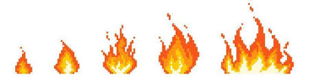 Pixel Fire Vector Art Icons And
