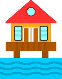 Beach Hut Vector Icon Design 25059677