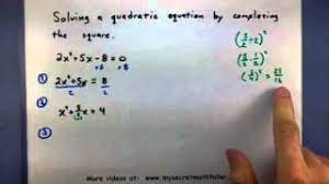 Pre Calculus Solve A Quadratic