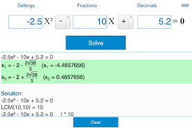 Quadratic Equations Calculator 2 0 3