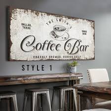 Coffee Bar Sign Freshly Brewed Coffee