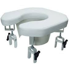 Lumex Open Padded Raised Toilet Seat On