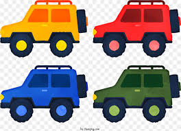 Four Small Cars In Diffe Colors