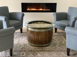 Wine Barrel Coffee Table With Cork And