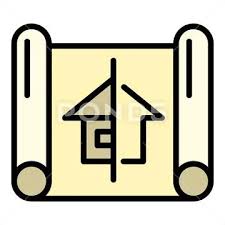 House Village Plan Icon Outline Style