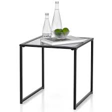 Tempered Glass Top Side Table
