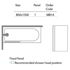 Merlyn Mb14 Fixed Square Panel Bath