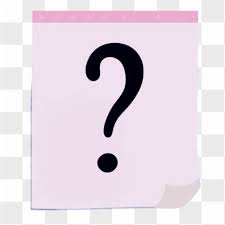Pink Paper Note With Question Mark Pngs