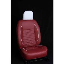 Si Maroon Pu Leather Car Seat Cover