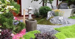 Japanese Style Garden With Water