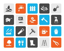 Gardening Tools Icons Vector Icon Set