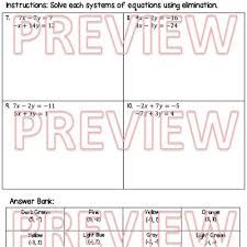 Elimination Coloring Activity