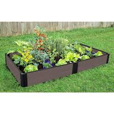 Frame It All Weathered Wood Raised Garden Bed 4 X 8 X 11 1 Profile
