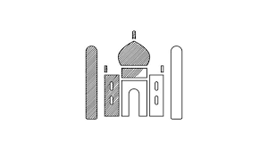 Taj Mahal Outline Footage