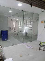 Clear 12mm Toughened Glass Partition