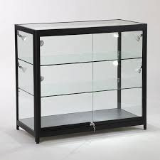 Black Aluminium Glass Counter Showcase