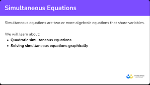 Simultaneous Equations Steps