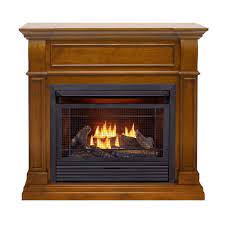 Duluth Forge Dual Fuel Ventless Gas Fireplace 26 000 Btu T Stat Control Apple Spice Finish
